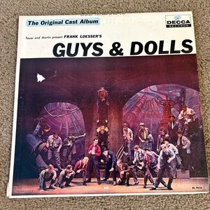 Guys & Dolls Original Cast Album on Vinyl- Decca Records 1970